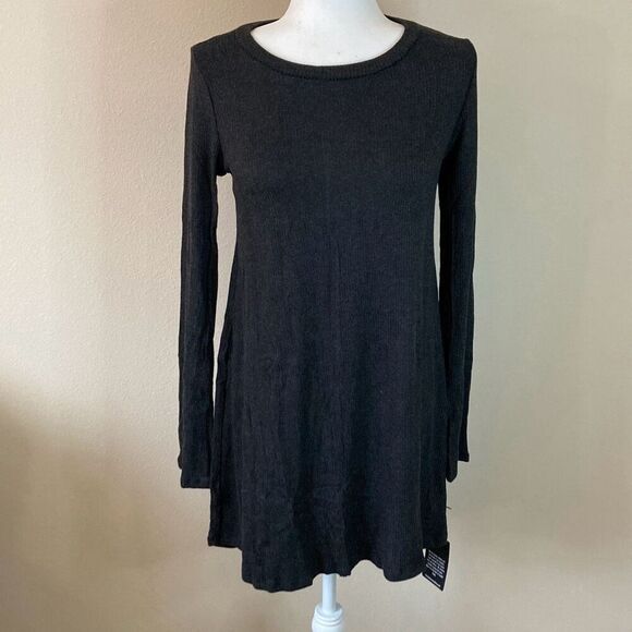 Michael Lauren MLM-8051-CSW Harvest L/S Crew Neck Dress Size Large Charcoal (F4) - Picture 1 of 8